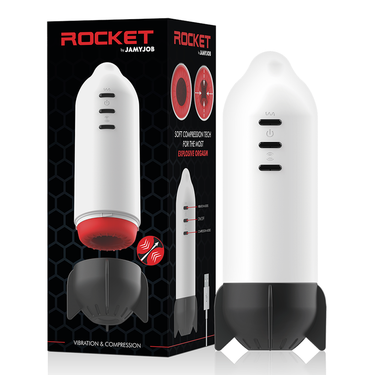 Rocket Masturbatore Maschile: Vibra e Comprime per Piacere Extra